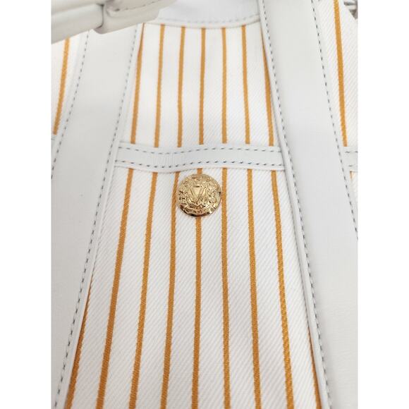 NWD Veronica Beard Canvas goody Crossbody Bag Leather Trim - Picture 6 of 12